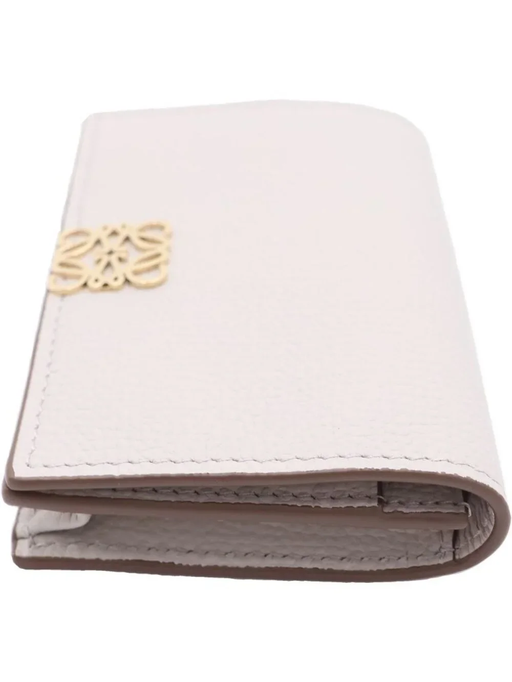 Loewe Anagram Leather Card Case Business Holder Beige